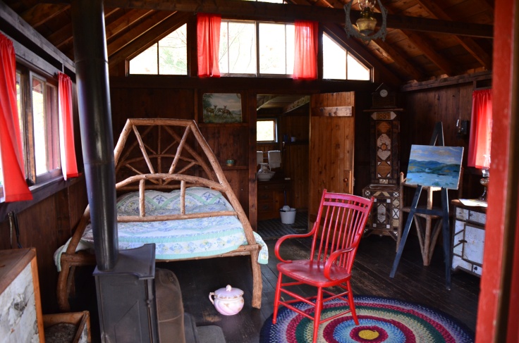 a typical cabin. i was surprised to see so much color